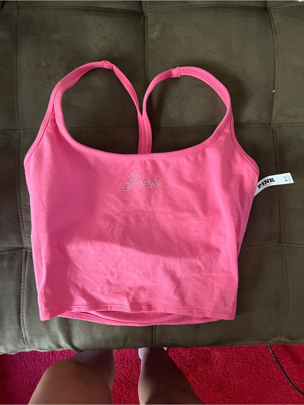 NWT Victoria’s Secret PINK Rhinestone Tank Top Size Medium